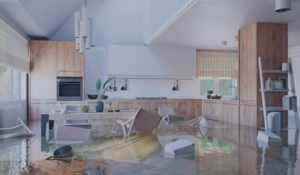 excess flood insurance - house flooded kitchen