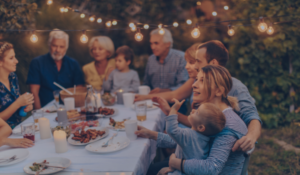 life insurance - family at dinner table